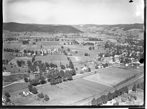 Allegany, NY Aerial - September 6, 1938
Looking North from the College, convent in foreground 